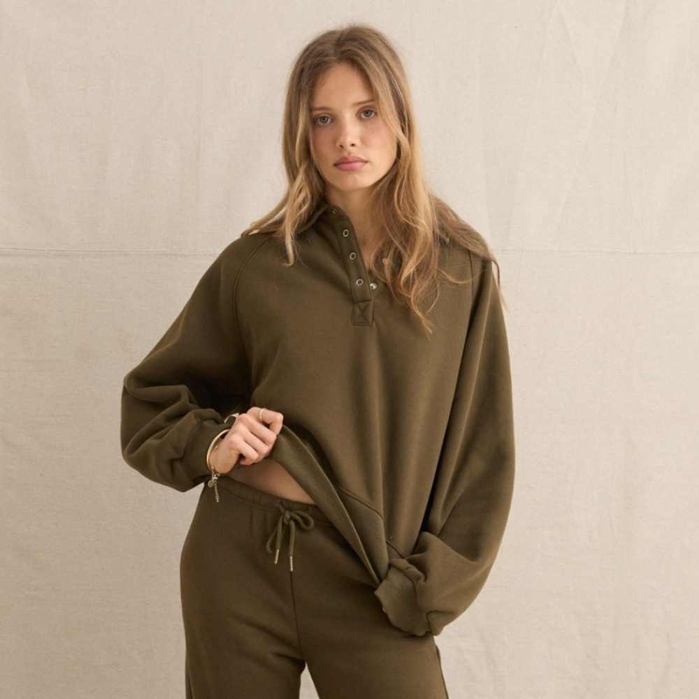 RHYTHM Everyday Fleece Pullover Dark Olive